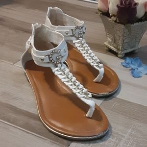G By GUESS T-Strap Flat Sandals
